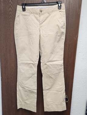 Old Navy Beige Khaki Straight-Leg Trousers